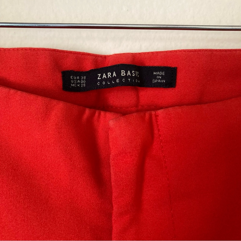 Zara Basic Collection Red Orange Pants - image 7